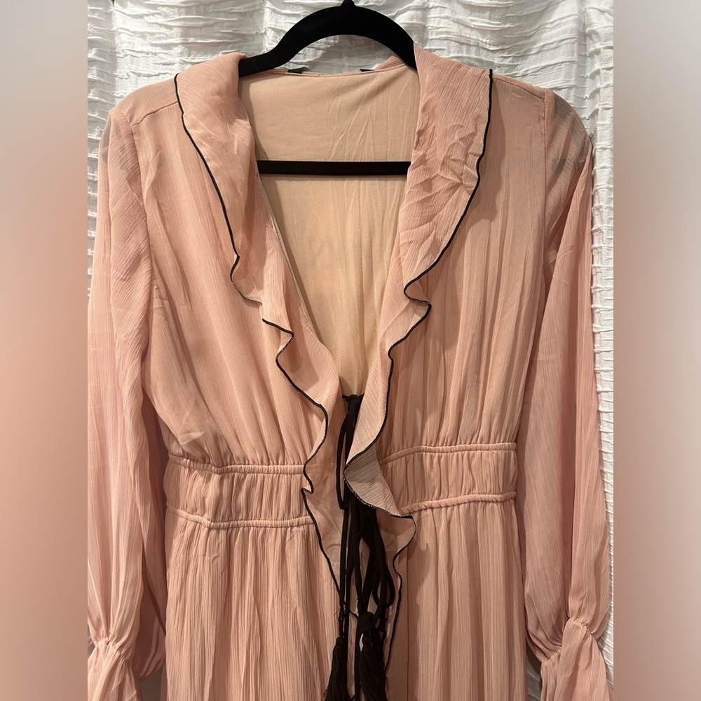 NWT Zara Ruffled Dress w/ Bows - Picture 2 of 5